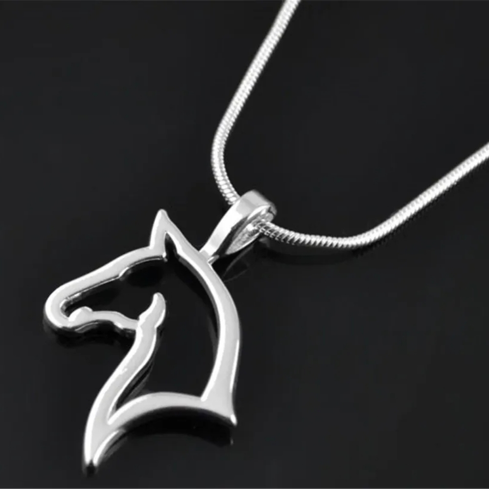 Silver Plated Charm Silver Horse Pendant Necklace - Picture 5 of 6